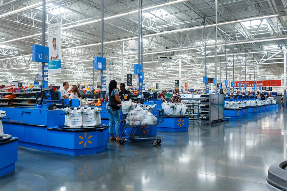 iluminação de supermercados walmart